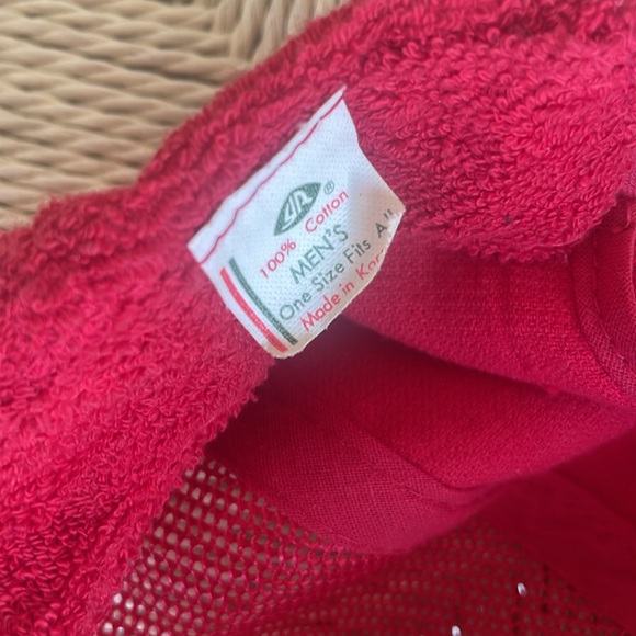 Vintage 70’s Terry Cloth Trucker Style Snap Back Crown Golf Hat 100% Cotton - Picture 5 of 7